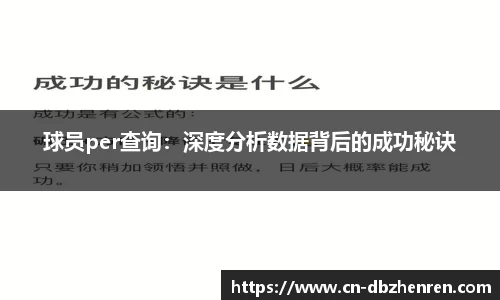 球员per查询：深度分析数据背后的成功秘诀